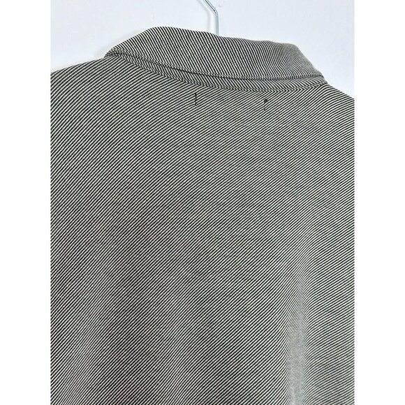 GEOFFREY BEENE Mens XL Double Cotton Print Button Down Shirt Gray Stripe Knit - Picture 8 of 10